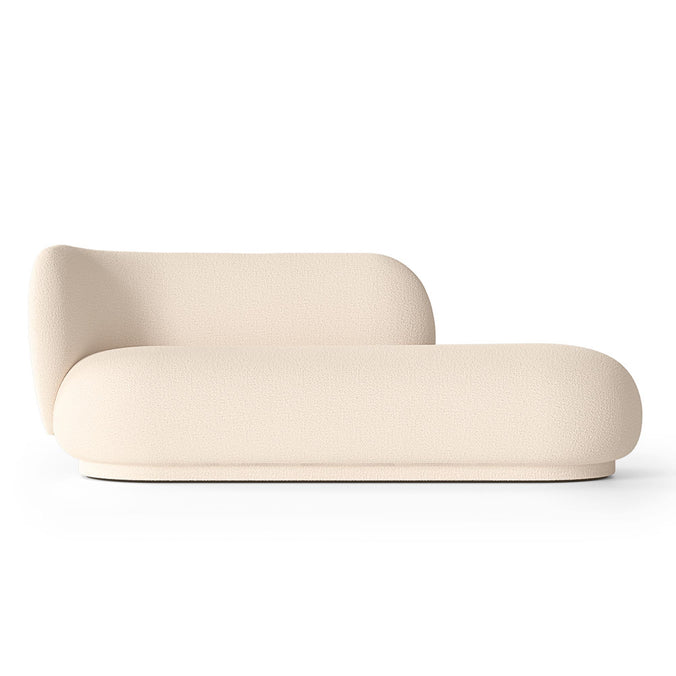 ferm LIVING Rico Left Divan, Bouclé Off White