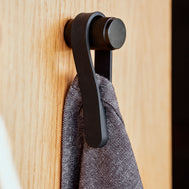 Zone Denmark LOOP Towel holder with magnet, black - 2 pcs