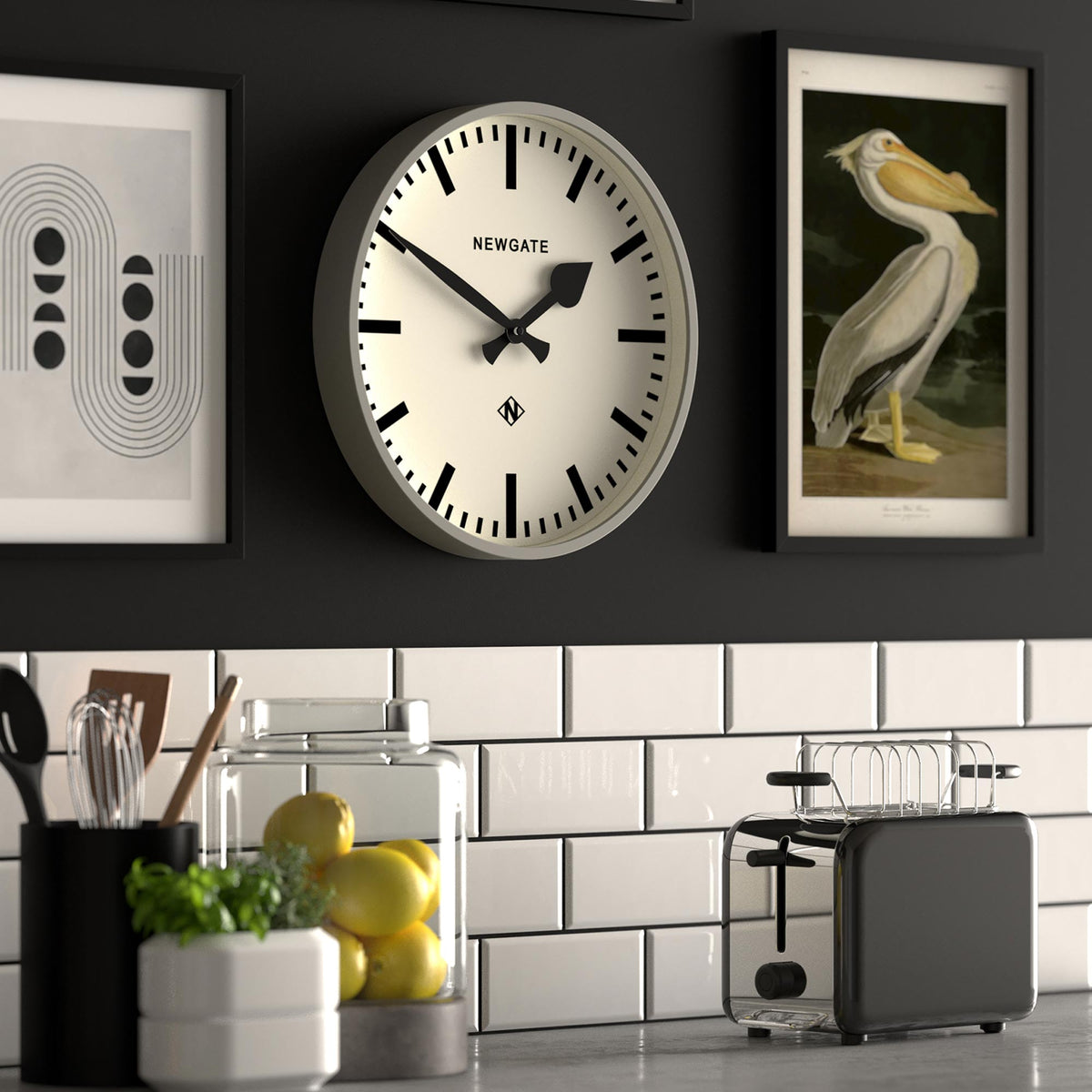 Newgate Number Three Railway Wall Clock, Ø37cm | Dotmaison